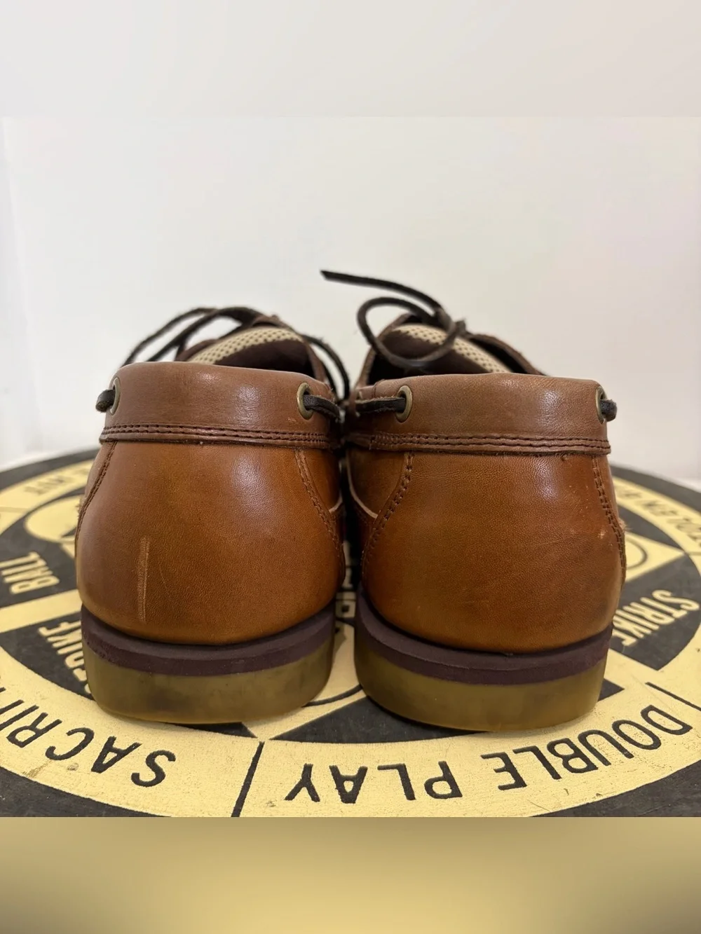 World Wide Sportsman Brown Leather Lace Up Boat Shoe Men’s Size 11 M